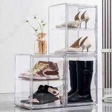 Transparent And Visible, Shoe And Boot Storage Cabinet With Multiple Layers Of Dust-Proof Shoe Boxes, Handbag Display, Collection Cabinet, Plastic Storage Cabinet, Men's And Women's Shoe Organizing Artifact, Transparent Shoe Box Storage Cabinet With Multiple Layers Of Free Stacking, Space Saving Shoe Cabinet Can Be Freely Combined
