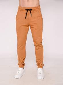 Men's 3-Cable Premium Sweatpants - Camel - View 2
