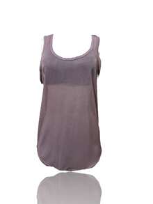 Women's Transparent Tulle Tank Top Gym Clothing Fitness Fashion - Bụi tím - Xem 2