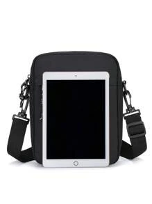 Borsa a tracolla Oxford da uomo, stile casual, Milano Italia, di grande capienza, borsello verticale Oxford, cinturino regolabile, borsa a spalla per pendolarismo quotidiano, colore nero - non lavare, disponibile in vari stili