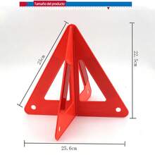 Triángulo de advertencia reflectante insertable plegable de 3 piezas, advertencia de segad, reflectante integral de 360° - Naranja - Ver 3