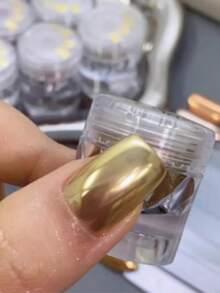 Multi‑Color Mirror Nail Powder, Metallic Shiny Nail Art Pigment, Salon & DIY Manicure Pedicure Decor Supplies - Multicolor - View 6