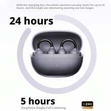 Lenovo Offene Ohrhörer EA410, Luftleitung, 0 Druck, 40 Stunden Akkulaufzeit + 15 Minuten Blitzladen, Rauschunterdrückung durch ENC-Doppelmikrofon, intelligentes Umschalten zwischen Spiel und Musik, wasserdichtes Sportmodell