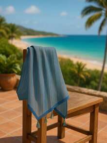 Duży ręcznik plażowy 90x170 cm – 100% bawełny – miękki, chłonny i szybkoschnący – wyprodukowany w Turcji – uniwersalny do użytku w podróży, na basenie i w wannie - Czarne - Zobacz 2