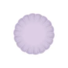 10/20/50件套优雅薰衣草色扇形纸盘，一次性餐具，适用于野餐、婚礼、婴儿派对、生日派对、新娘订婚装饰，7英寸和9英寸甜点蛋糕盘 - 淡紫色 - 查看 11