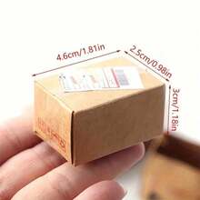 Set Mini Express Carton 1:12 per casa delle bambole, modello delicato, adatto per conservare scene in miniatura, accessori in miniatura, premi creativi, decorazioni regalo a sorpresa - molto adatto per micropaesaggi
