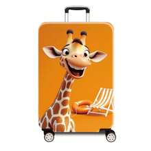 1 pieza Cubierta protectora de maleta reforzada con estampado divertido de jirafa, accesorio de maleta reforzado, adecuado para negocios, viajes de negocios, vacaciones, viajes, facturación de equipaje, vuelta al colegio, para dar color a tu maleta. Adecuado para maletas de 20 a 28 pulgadas. Bolsa para la escuela, accesorios escolares, artículos escolares - Multicolor - Ver 17