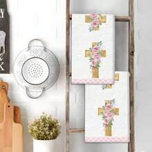 Juego de 2/4 piezas, toallas de plato, toallas impresas con texto, paños modernos de microfibra súper absorbentes, trapos de cocina y hornear, paños de cocina, trapos de limpieza, toallas de mano, toallas de té, ultra suaves y altamente absorbentes, decoración de cocina, regalo para vecinos, regalo para mamá, regalo de cumpleaños, regalo de inauguración de casa para amigos, accesorios de cocina, artículos de primera necesidad diaria