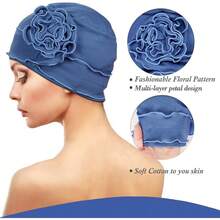 6 Pieces Cotton Chemo Turban Headwear, Soft Cancer Headwear Elastic Chemo Hats For Women With Hair Losshalloween - 多色-1 - 查看 10