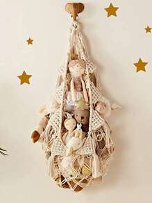 1 Stück Dreieck Wandhängende Puppen Netztasche, Kinder Zimmer Puppen Aufbewahrungsorganizer Tasche, gewebte Plüsch Puppen Hängematte Netz, handgefertigte gehäkelte Plüsch Puppen Hängematte, aufgehängte Aufbewahrungshängematte