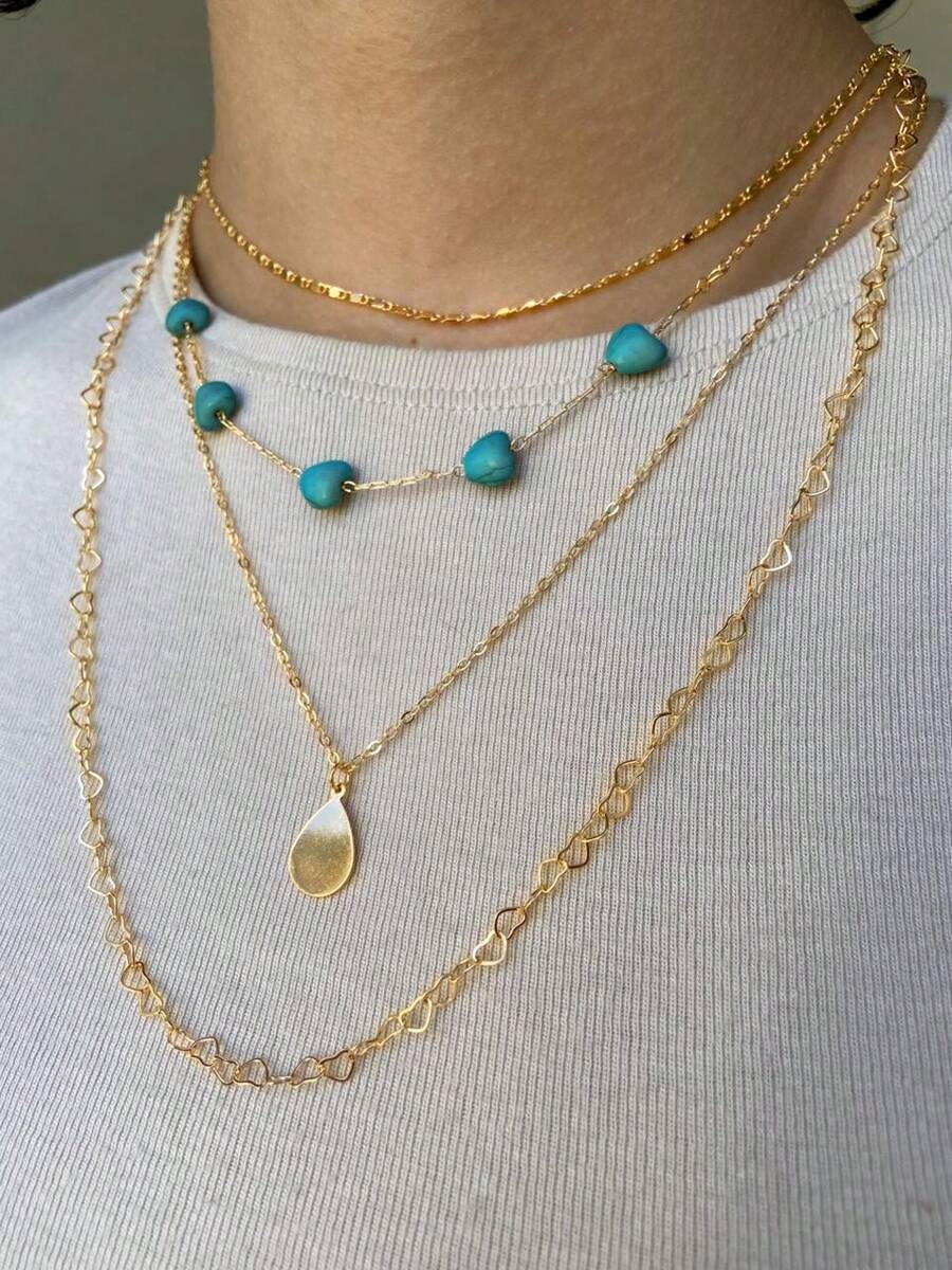 European American Multi-Layer Pendant Necklace Female Fashion Jewelry - 560-14 - Xem 1