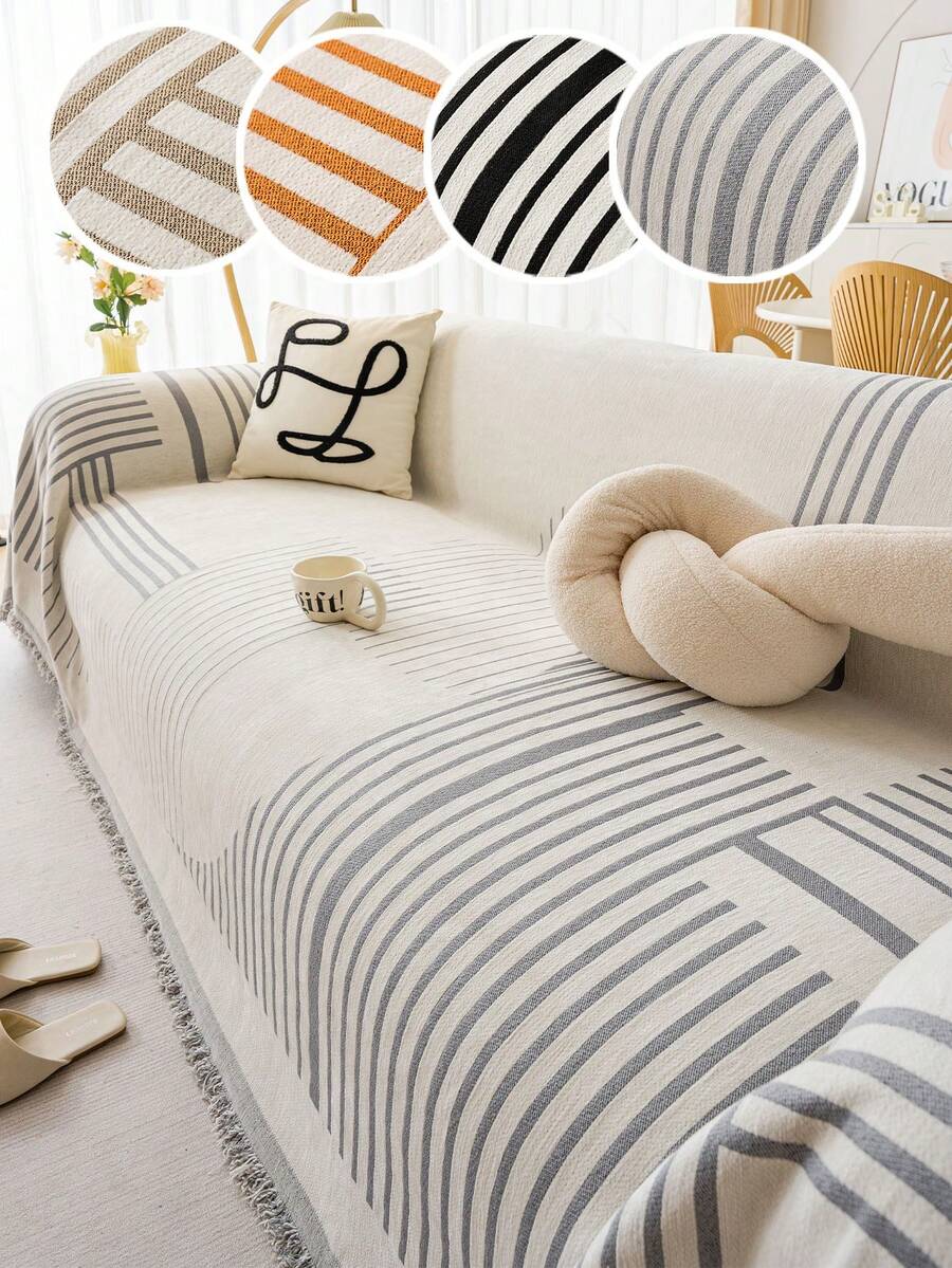 1 tấm bọc ghế sofa cao cấp dày dặn họa tiết bông tuyết, bảo vệ thời trang cho ghế sofa của bạn - Phù hợp với ghế đơn, ghế đôi, ghế 3 chỗ và ghế 4 chỗ - Có thể giặt máy hoặc giặt tay - Không in họa tiết - 100% Polyester - Xám - Xem 1