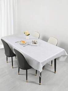 1 块桌布，PVC 印花防水、防油、耐热桌布，可水洗桌布，咖啡桌桌布，可重复使用桌垫，适用于厨房、餐厅、婚礼、派对餐桌装饰