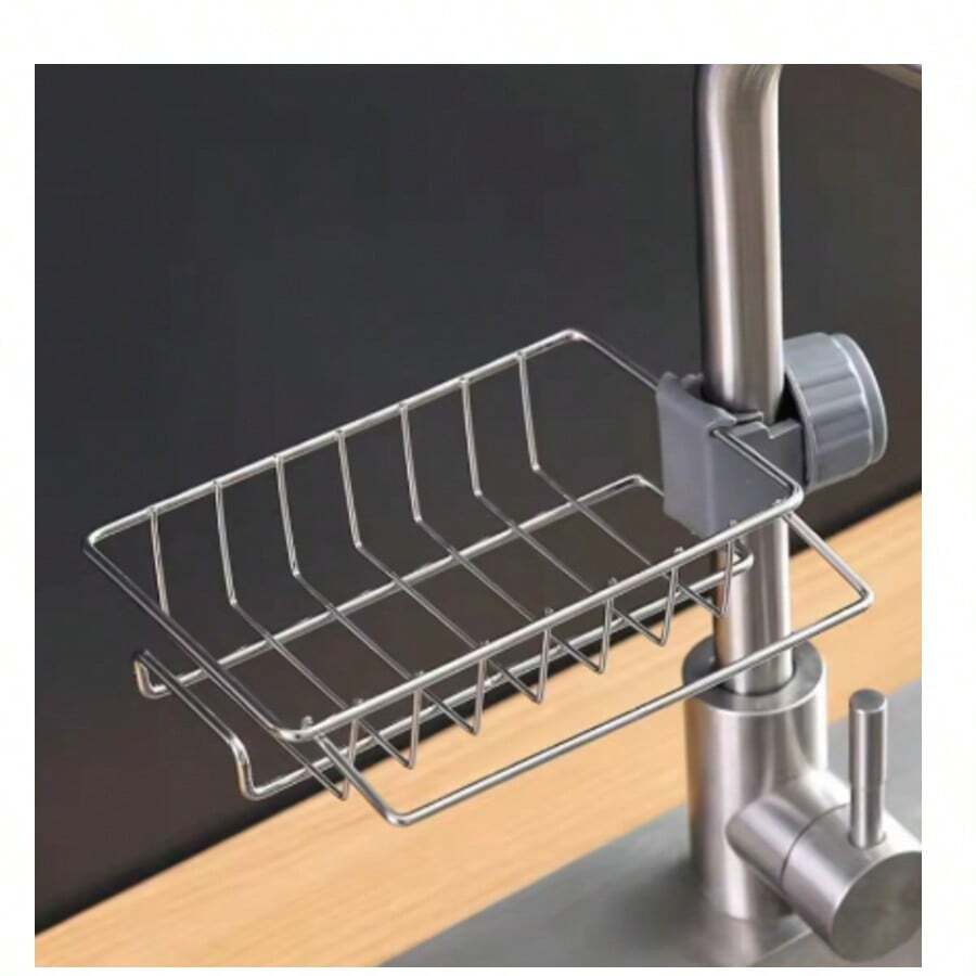 Faucet Hanging Type Drainage Rack For Kitchen Sink Bathroom Sink Holder Storage Rack Shelf Organizer Kitchen Accessories - 灰色 - 查看 1