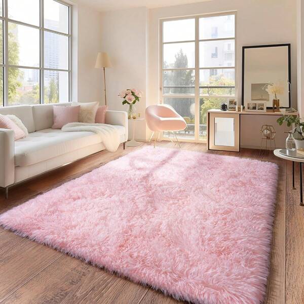 1pc, Soft Area Rugs For Bedroom Fluffy, Non-Slip Fuzzy Shag Plush Soft Shaggy Bedside Rug, Tie-Dyed Living Room Carpet For Girls Kids Baby Teen Dorm Home Decor, Bedroom Living Room Nursery Room Rug, Easy-Care Home Accent