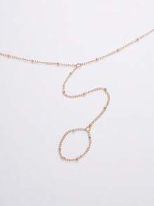 1pc Fashionable Pearl Finger Chain, Inexpensive & Delicate Bracelet Suitable For Women's Daily Wear