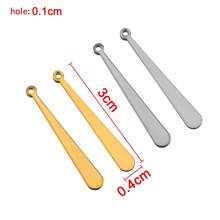 10pcs Stainless Steel Vertical Bar Water Drop Single Hole Stick, Suitable For DIY Jewelry Making, Earrings