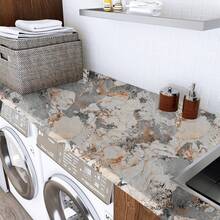 1 卷大理石外观自粘墙纸 - 防水、防油、可移除接触纸、简约北欧风格厨房台面防油贴纸，适用于厨房台面、橱柜、浴室墙壁、客厅装饰 - 大理石风格，自粘，易于协调 - 彩色 - 查看 11