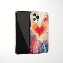 Funda para teléfono (1 unidad) BurningHeart, acabado mate premium, compatible con phone 16 Pro/15/14/13/12/11 - Rosa - Ver 3