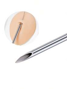 肚脐穿孔套件 - 不锈钢肚脐穿孔 14G 肚脐环、穿孔针和夹子套装 肚脐环 肚脐环 - 銀色 - 查看 5