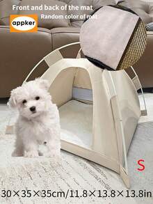 APPKER 适合猫和小型犬的舒适宠物帐篷 - 柔软舒适的睡眠窝，纯色设计，非常适合户外旅行和露营，完美的圣诞礼物，旅行宠物住宿 | 现代宠物帐篷 | 易于组装 - 彩色 - 查看 20