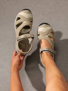 Women's Closed-Toe Hiking Sandals Arch-Support Lightweight Athletic Footwear For Outdoor Travel & Beach Adventures - 米色 - 查看 1