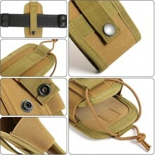 Bolsa para Rádio, Capa para Rádio Comunicador Ajustável Tática, Fácil de Limpar, Para Cintos de até 10 cm de Largura