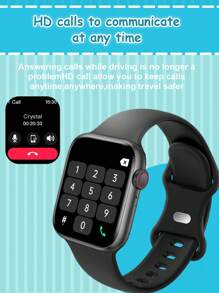 1pc 1.83" Touch Screen Multi-Function Kids Smart Watch With Silicone Strap, Suitable For Teenagers, Support Android And IOS, Featuring Various Sports Modes, Photography, Social Apps Notification, Bluetooth, 180mAh Battery, Suitable For School And Exercise