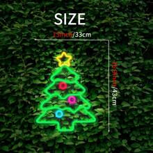 USB-betriebenes LED Weihnachtsbaum Neon Schild - perfekt für Schlafzimmer, Hausparty & Gartendekoration - ideales Weihnachtsgeschenk