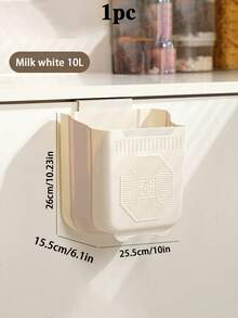1 件可折叠悬挂垃圾桶，垃圾袋架，适用于厨房橱柜门、浴室、家庭、办公室、汽车、宿舍，时尚灰白配色，欧美时尚设计