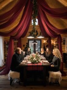 1 Stück burgunderrote transparente Hochzeitsbogengardinen - perfekt für Weihnachten, Weihnachtsdekoration Chiffongardinen für Zeremonie, Verlobung, Empfang und Hintergrunddekoration - elegante, romantische rustikale Partydekoration, Brautparty, Jahrestag, fließende romantische Hochzeitsbogengardinen und Überwurfdekorationen