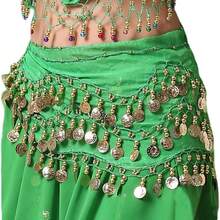 1 pièce Chaîne de taille en pièce de monnaie dorée, chaîne de taille pour débutants en danse du ventre, foulard de hanche brillant et sexy pour la pratique de la danse, convient pour la danse jazz, la danse de rue, le port quotidien, la scène de boîte de nuit, le style de rue, le costume de fête d'été, l'école en automne, l'automne, Halloween - Multicolore - Voir 19