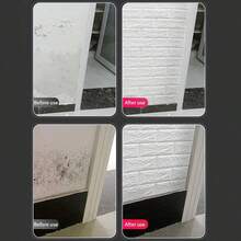 10/20/40/50pcs 3D Brick Pattern Self-Adhesive Wall Stickers, Easy To Apply, Peel, Clean And Cut, Suitable For Kitchen, Living Room, Bathroom, Hallway, Bedroom - White - View 5