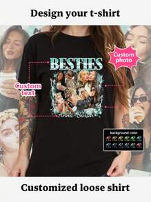 Personalized Custom Photo T-Shirt, Customize Girlfriend T-Shirt, Love My Girlfriend, Custom Retro Photo T-Shirt, Boyfriend Custom Bootleg Rap T-Shirt, Custom Bootleg Rap T-Shirt, Husband Wife T-Shirt, Back To School, Oktoberfest, Saudi National Day, Halloween, Summer , Women 4th Of July Apparel