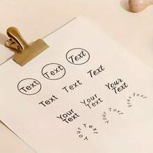 20mm Round Black Customizable Name Stamp - Artistic Font Design Stamp - Teacher Stamp - Suitable For Office And Business Settings Like Cafes - Children Art Activities