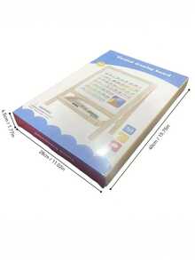 لوح طباشيري ولوح أبيض مزدوج على إيزل خشبي مع طباشير وأقلام تحديد وممحاة - مناسب للأعمار من 3 إلى 12 سنة, محطة رسم وتلوين قائمة ، لعبة تعليمية | تصميم ملون | إطار خشبي قوي ، لوازم فنية