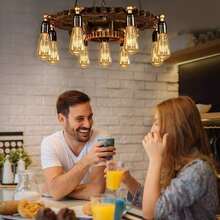 6 Pack LED Vintage Bulb E27, 4W LED Edison Light Bulb Dimmable Filament Bulb Retro Amber Glass Screw Lamp