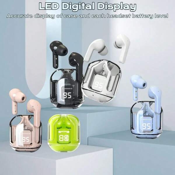TWS Wireless Headphones LED Power Earphones Digital Display Headset Stereo Sound Bluetooth