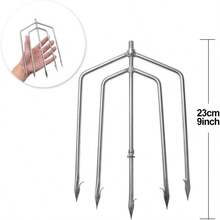 Cyfie Stainless Steel Fishing Gig Gaff Hook With 8mm Screw, Harpoon Hook For Hunting Fish Flounder Frog Gig In Pond River Lake, Capable For Fishing Gaff Gig Pole - 5 Prong With 8mm Screw - View 4
