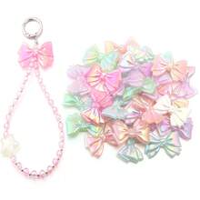 10 件/包 亚克力涂层果冻蝴蝶结珠 40x30 毫米 多色星空夜光逃亡公主手机吊饰钥匙扣包包配件 DIY 珠宝工艺品 - 蝴蝶結珠 - 查看 4