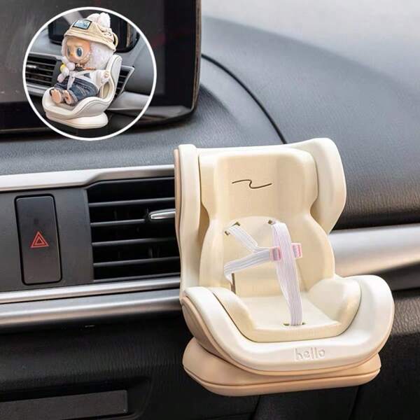 Car Vent Decorative Clip, Mini Doll Safety Seat, Seat With Safety Belt, Car Decoration, Doll Accessory, Gift For Friends