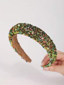 1pc Sparkling Colorful Sequin Headband, Elegant Luxury Fashion Hairband, Korea Style Hair Accessory
