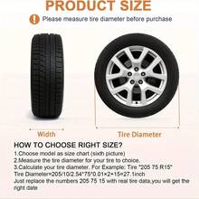 Juego de 4 cubiertas para neumáticos, protectores de ruedas anticorrosión para neumáticos de repuesto de coches, autocaravanas y vehículos de camping - Multicolor - Ver 5