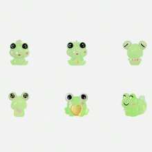 Luminous Frog, 6/8/12 Pcs Frog Light Garden, Mini Resin Frog, Mini Frog Garden Decor, Suitable For Decoration Of Mini Gardens, Doll Houses And Potted Plants