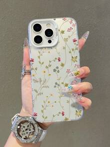 花朵图案手机壳，透明边缘高端感觉全保护手机壳，兼容 和 Galaxy 手机，兼容 13、15、16 Pro Max、16、14、16 Plus