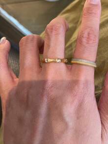 1 件优雅的 S925 纯银竹节形戒指，奢华优雅的女士戒指，适合日常佩戴、办公室、派对、情人节、生日礼物、银饰 - S925竹節銀戒指 - 查看 4