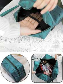 带拉链的收纳袋，便携式化妆包，皮革防水月经杯袋，餐巾垫收纳袋，女士化妆包，零钱包，女士化妆包，学生旅行必备品，返校和户外，大学宿舍必备品，旅行必备品，学校度假包，节日用品，女士旅行包