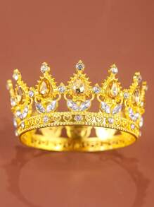 Coroană tiară prințesă roz cu cristal - Accesorii de păr pentru femei pentru nuntă, cadouri pentru mirese și domnișoare de onoare - Accesorii pentru cap cu fascinator, accesorii pentru costume de Halloween și accesorii esențiale pentru festivaluri/zi de naștere, articole pentru școală