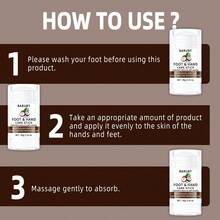 BARUBT 40克椰子护足霜，适用于干裂的足部和足跟，滋润干燥的足部和足跟，防止足部开裂，使双脚光滑柔软，滋养和滋润双脚 - 白色 - 查看 3