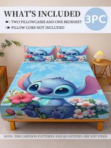 Disney Juego de 3 mantas con estampado de tótem de lobo (1 funda nórdica de plumón + 2 fundas de almohada, sin relleno). Juego de cama estampado, suave y cómodo, ideal para dormitorio y habitación de invitados.